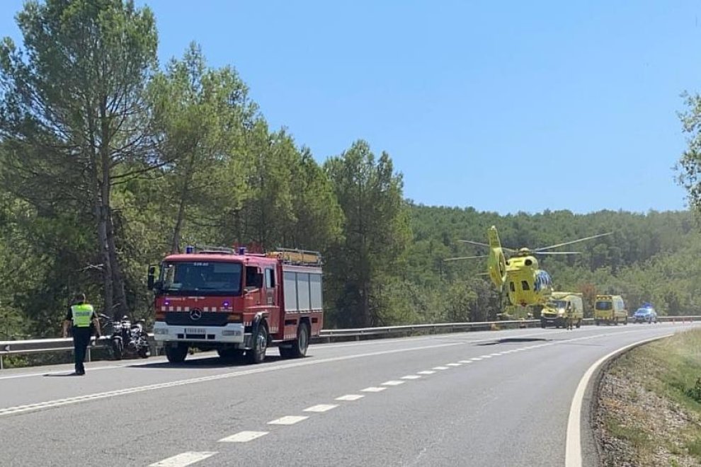 Accident motociclista d'andorra a la C-14